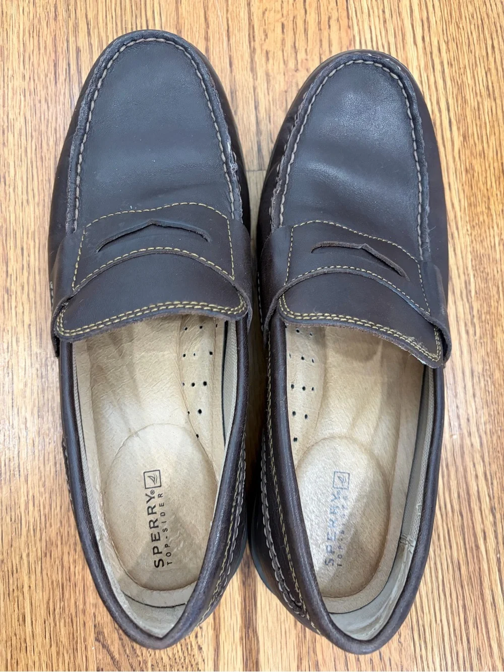 Sperry Topsider Essex Dark Brown Leather Penny Loafers (9.5)